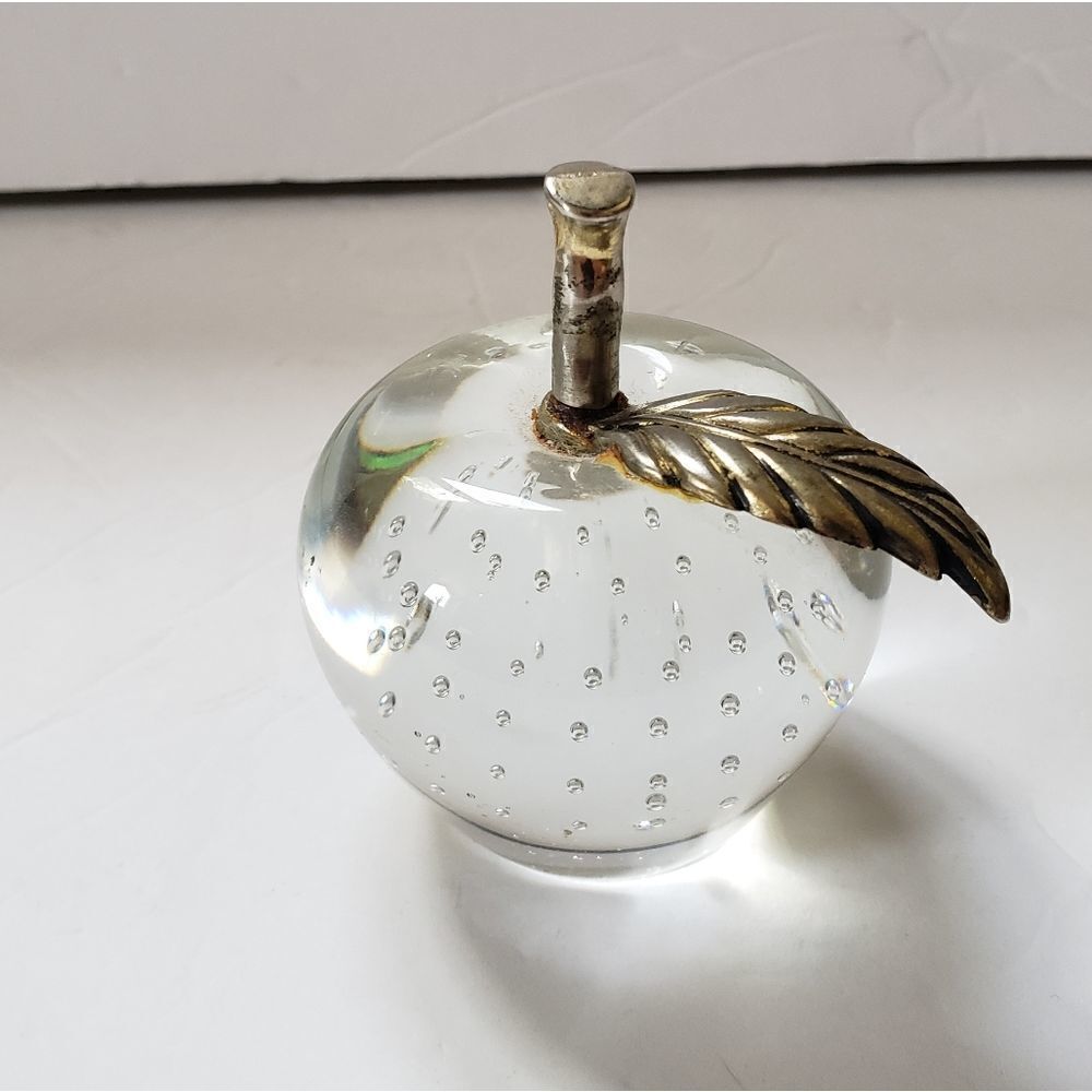 Glass Apple Paperweight - Picture 4 of 8